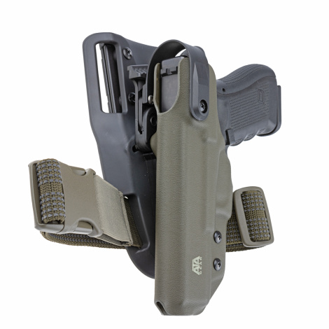 Locking button, Duty Drop lowering platform, Molle-Lok, Thigh Strap (Olive Drab) - 4